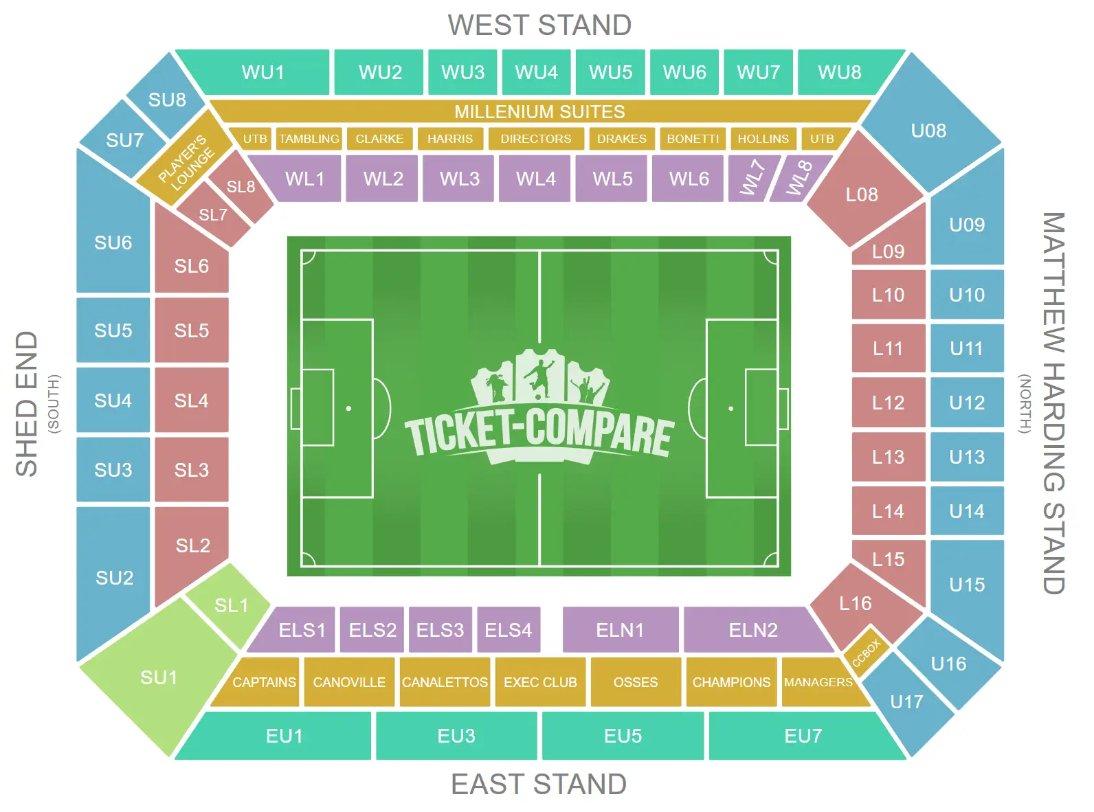 Stamford Bridge Sittplatsplan