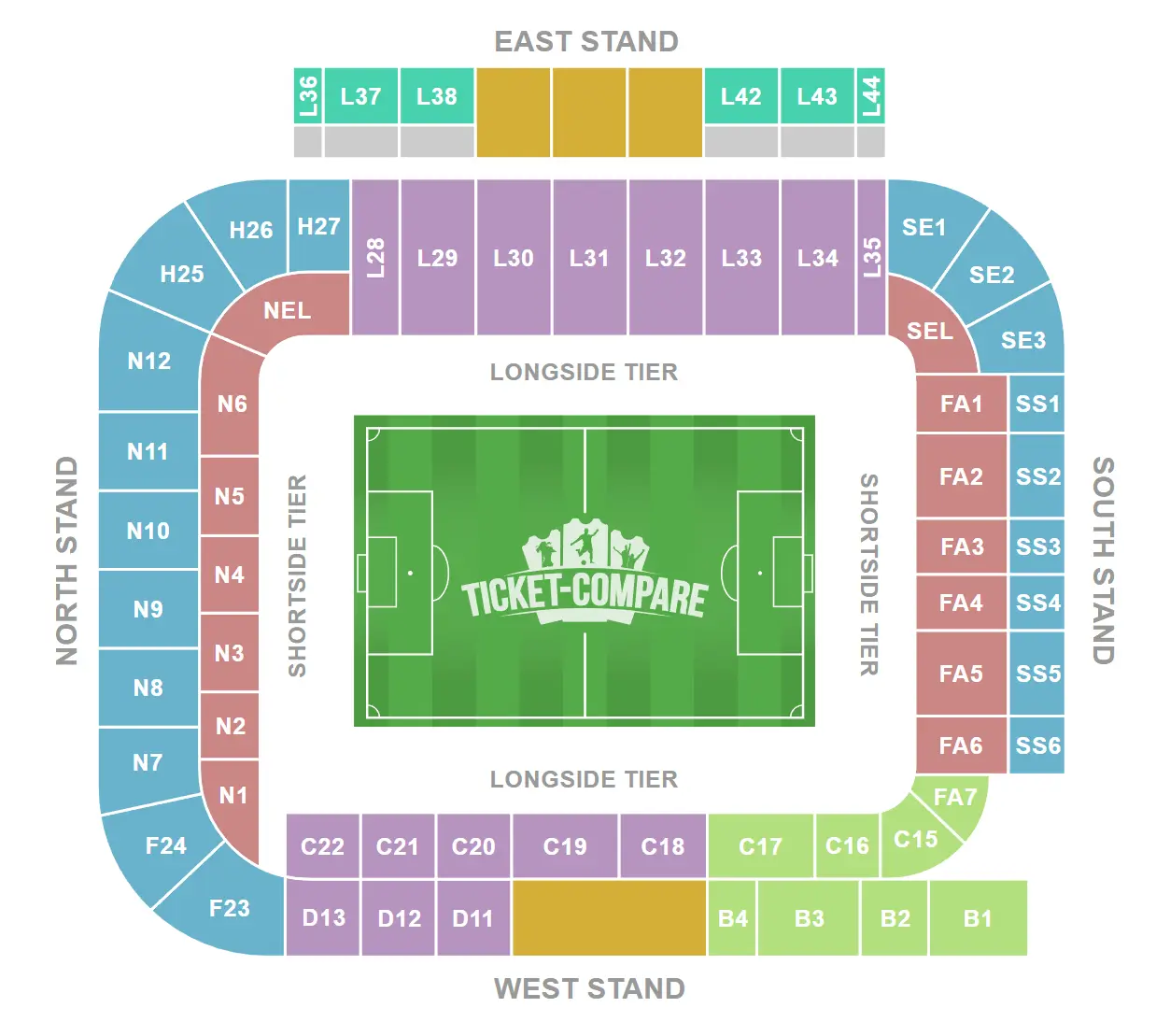 Elland Road Sittplatsplan