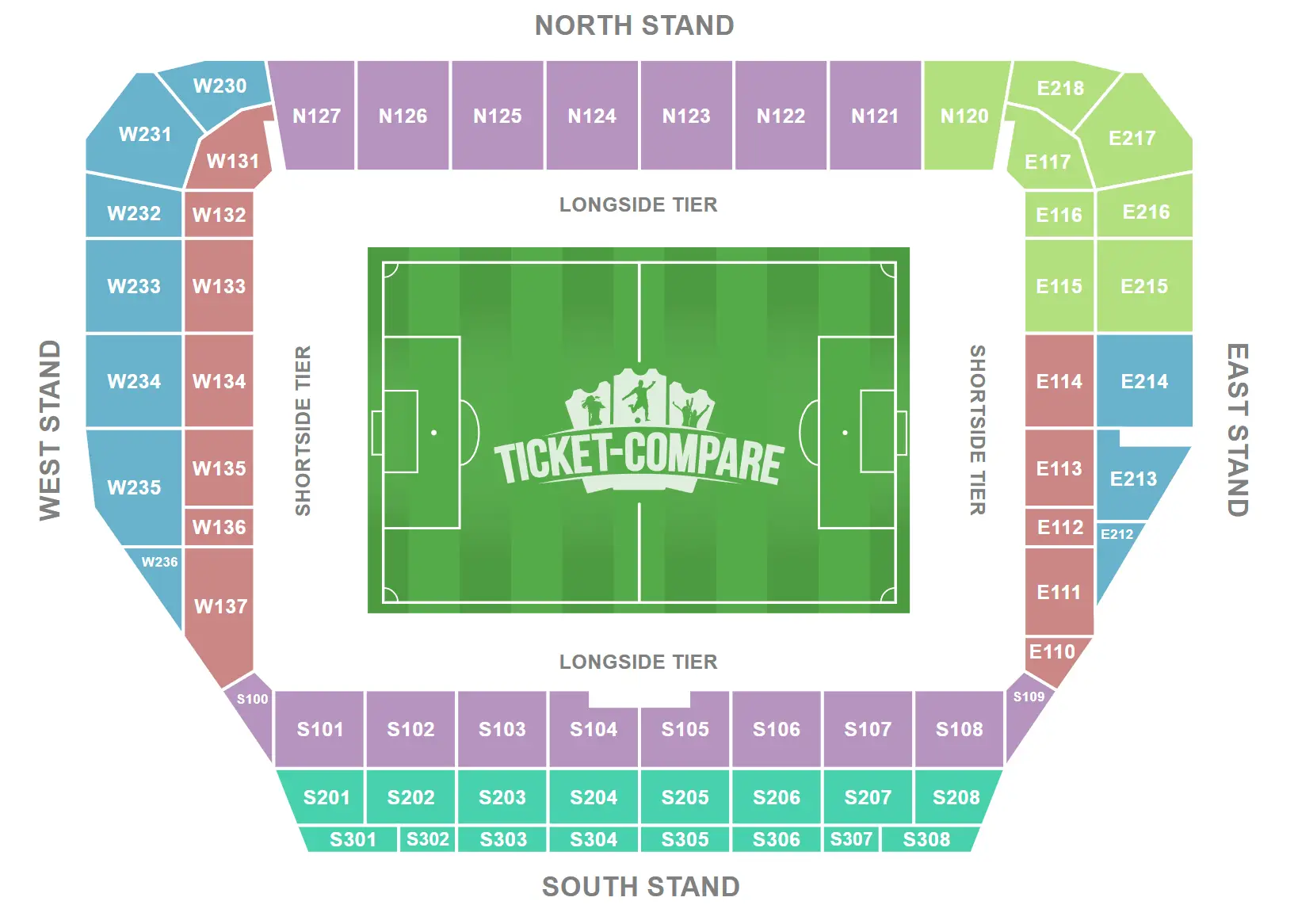 Community Stadium Sittplatsplan