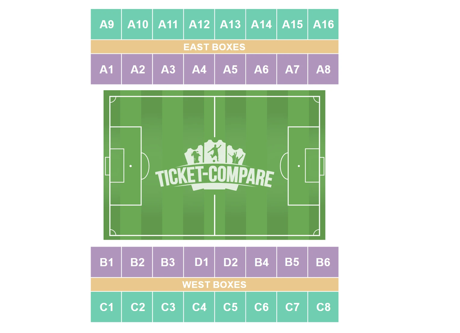 Estádio Municipal de Braga Sittplatsplan