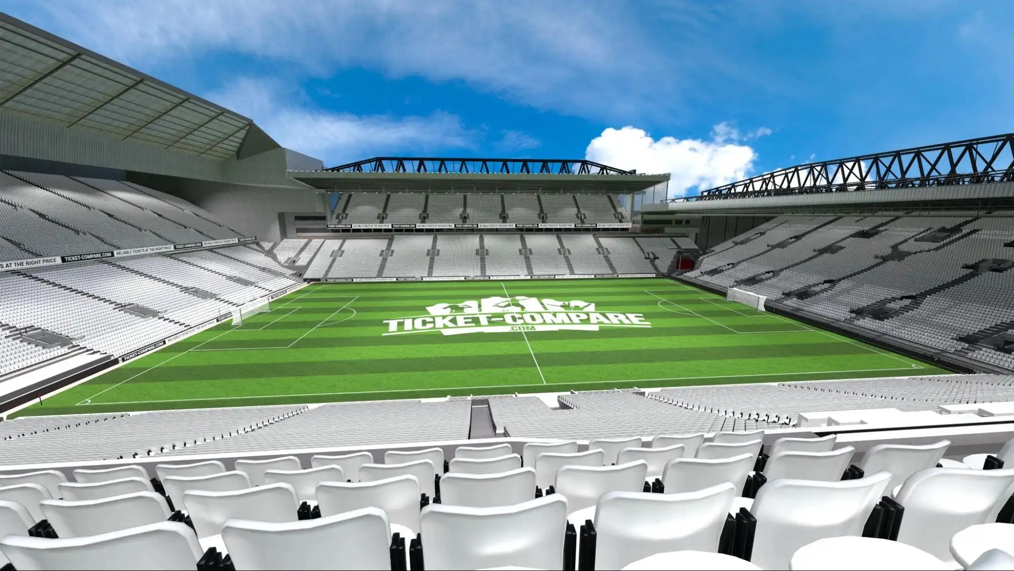 Illustration av Anfield Stadium Sir Kenny Dalglish Stand view