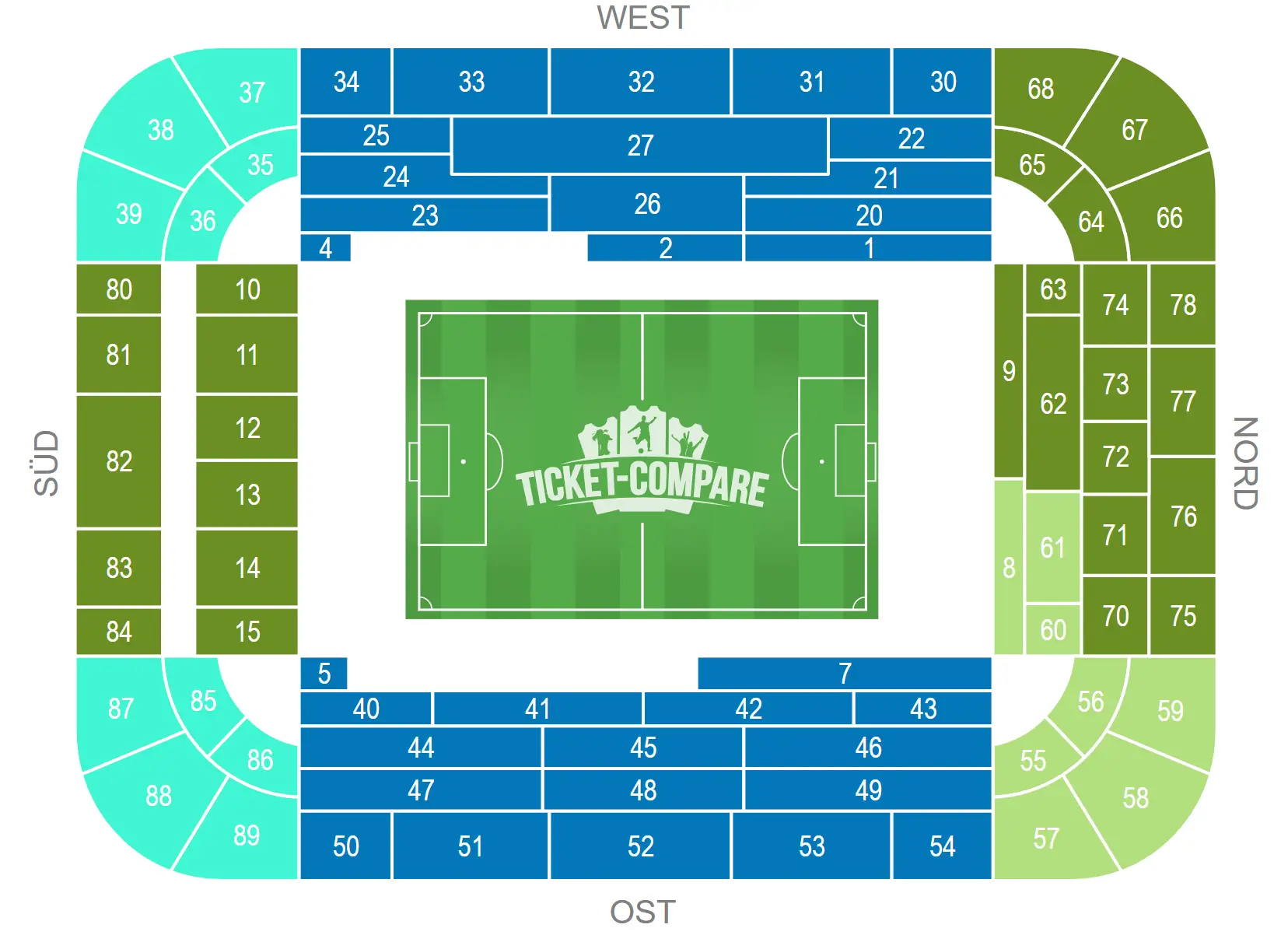 Signal Iduna Park Sittplatsplan