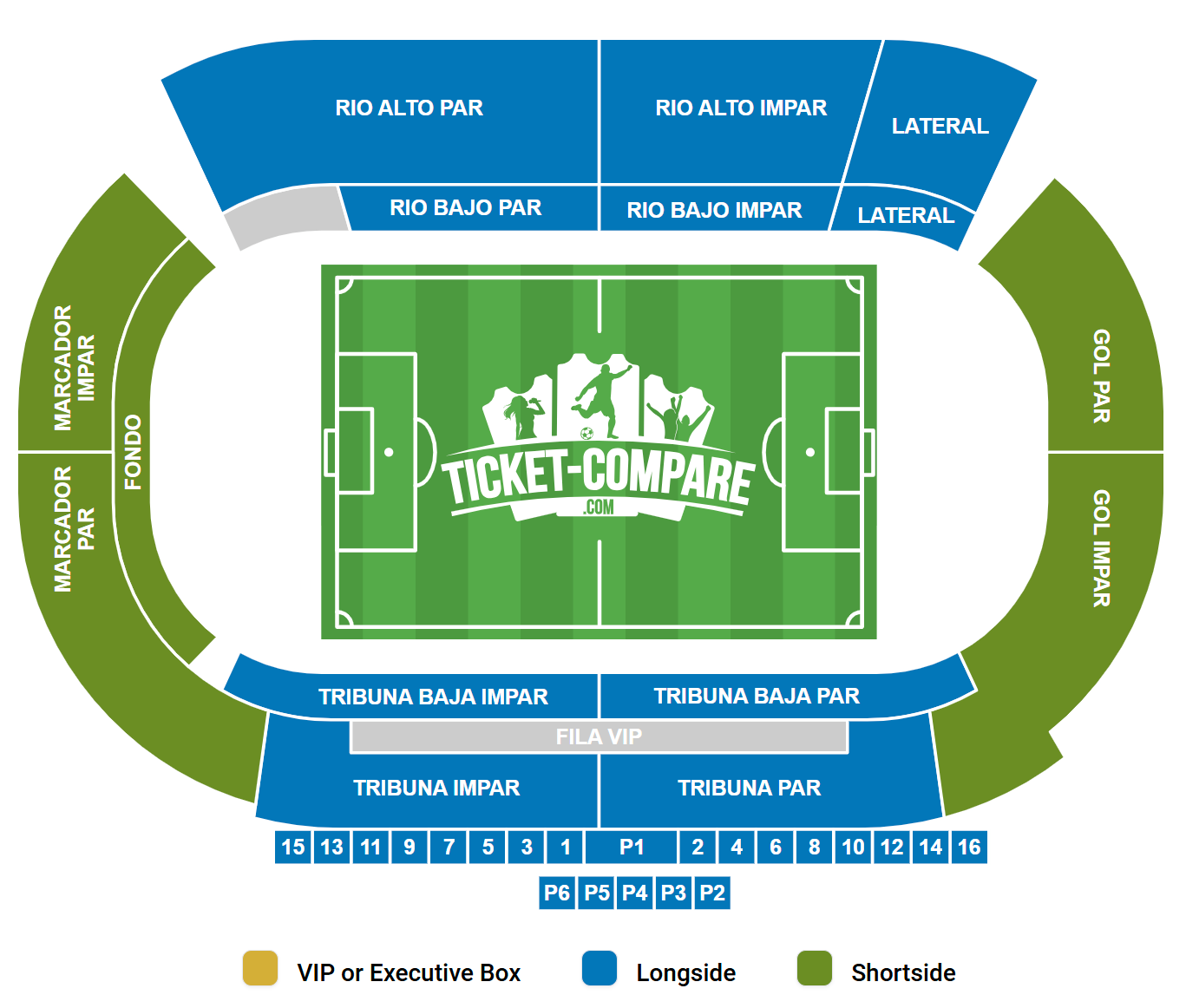 Estadio Municipal de Balaidos Sittplatsplan