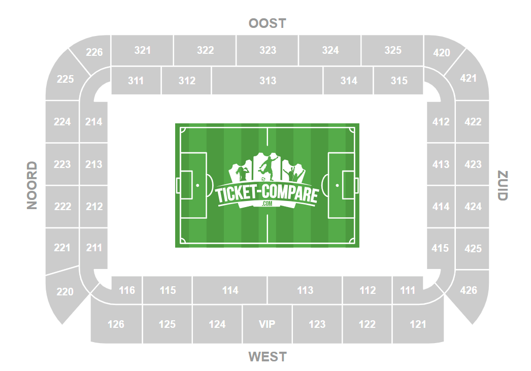 Jan Breydelstadion Sittplatsplan