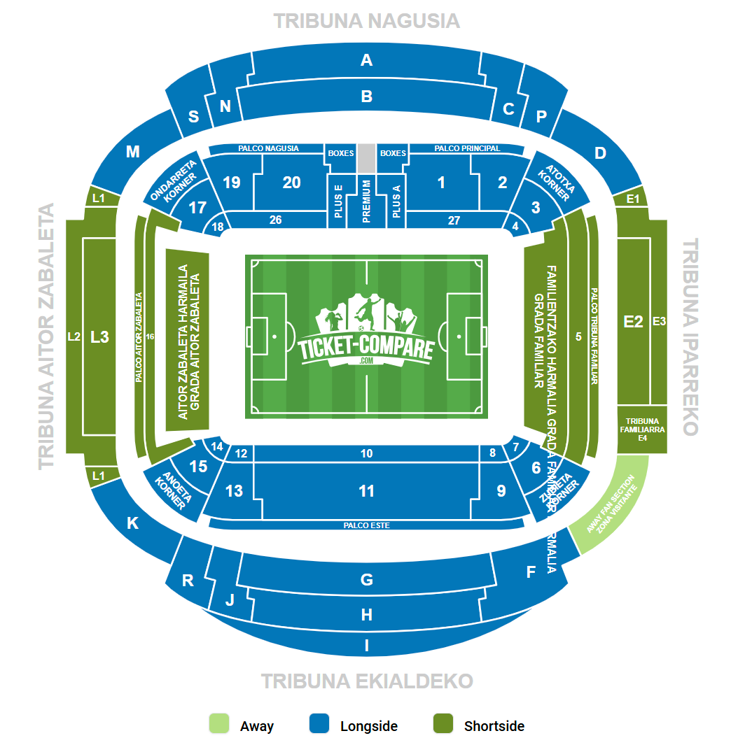 Reale Arena Sittplatsplan
