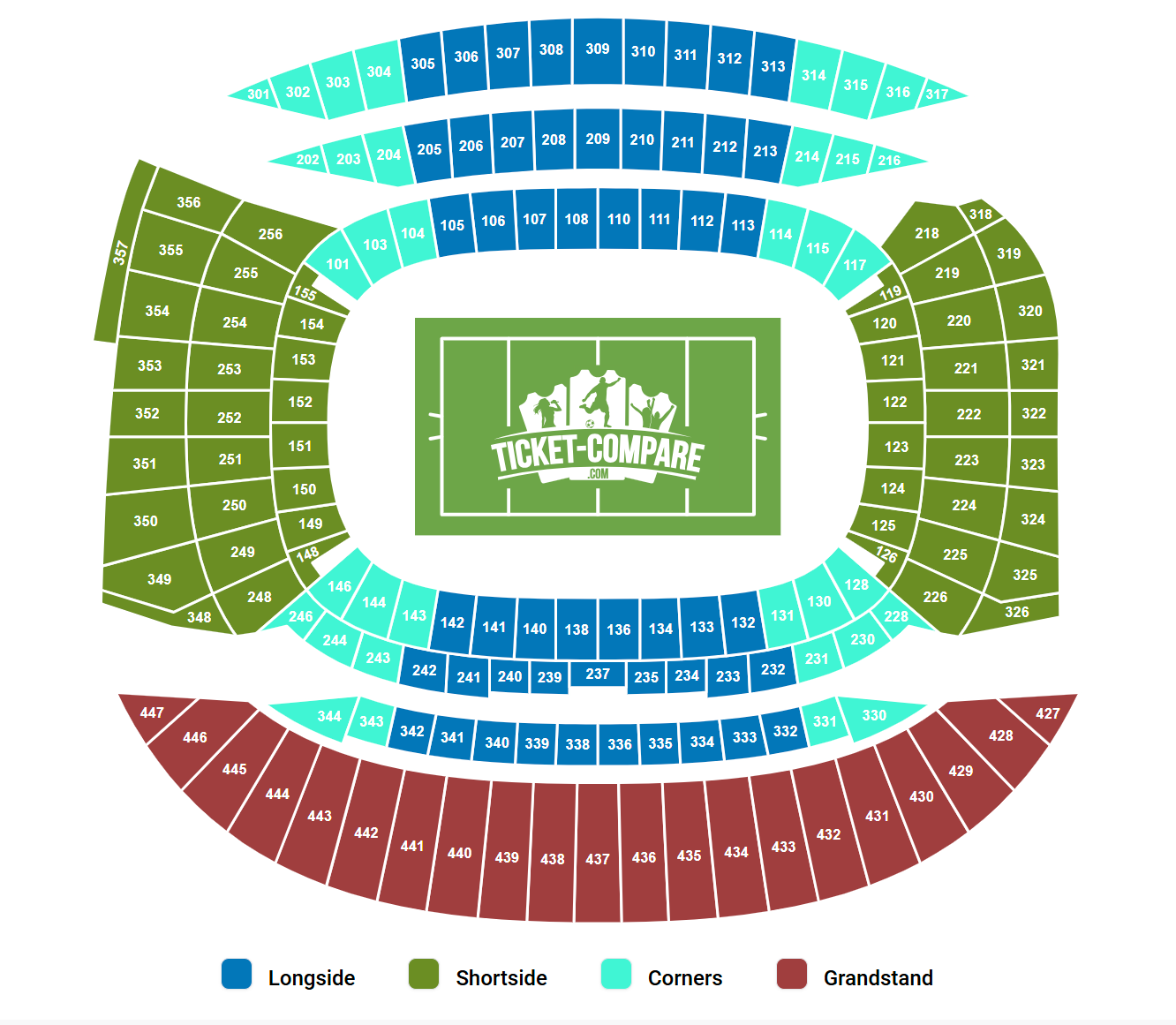 Soldier Field Stadium Sittplatsplan