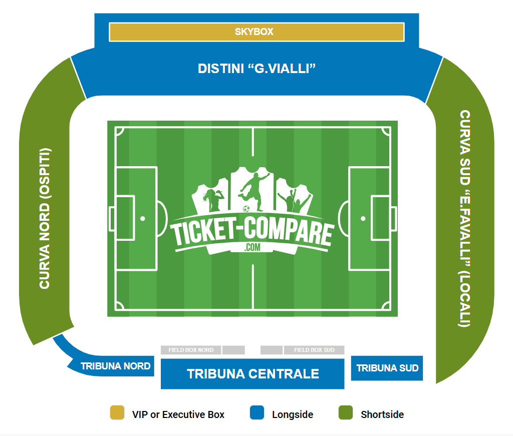 Stadio Giovanni Zini Sittplatsplan