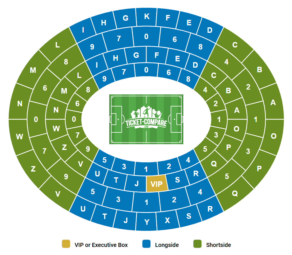 Stadio Marcantonio Bentegodi Sittplatsplan