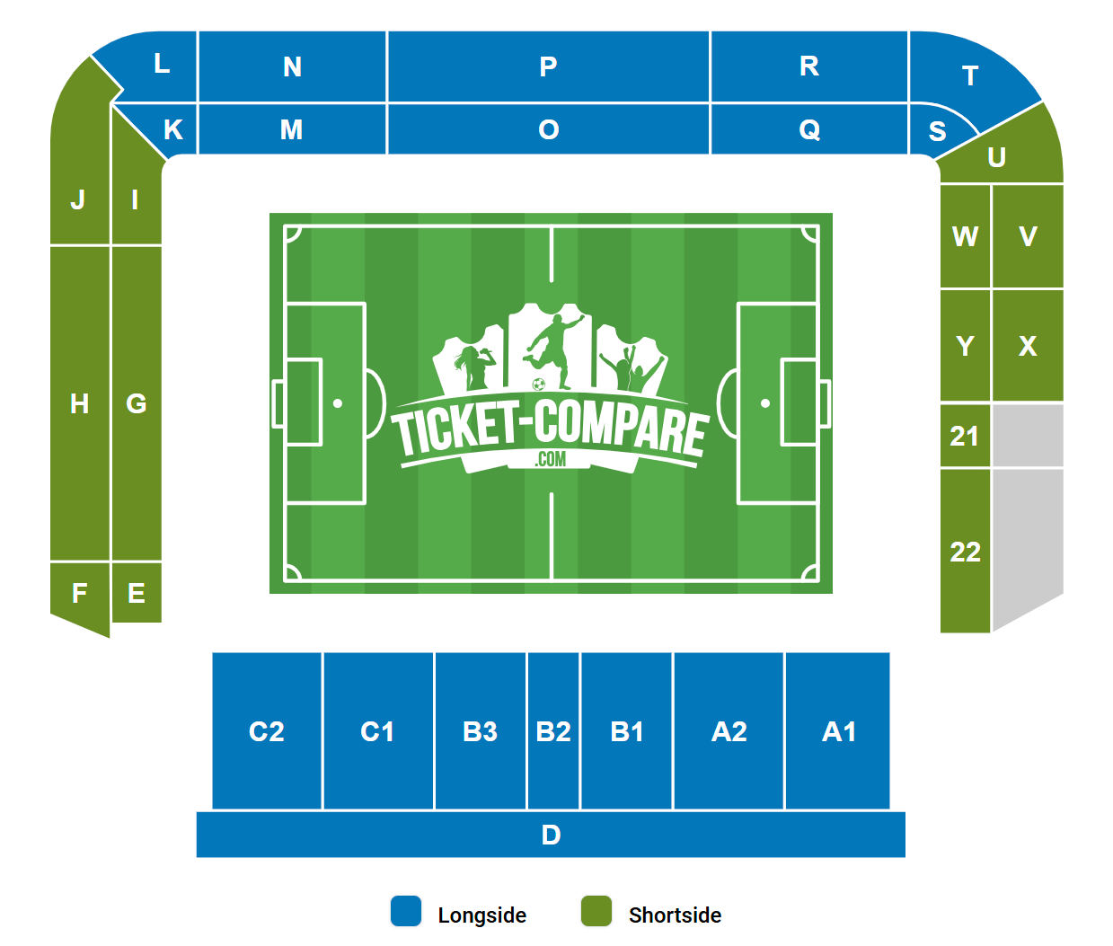 Stadion An der Alten Försterei Sittplatsplan