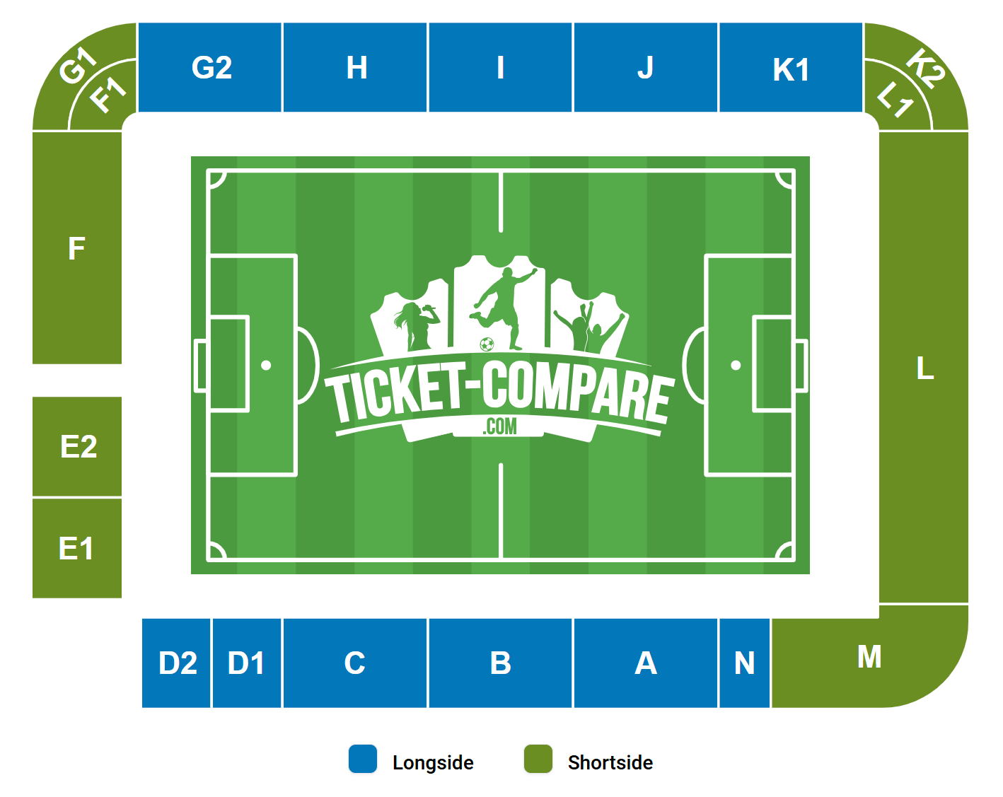 Voith Arena Sittplatsplan