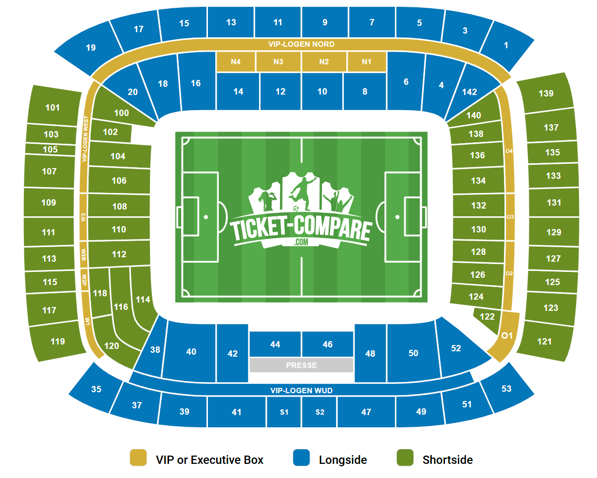 Weserstadion Sittplatsplan
