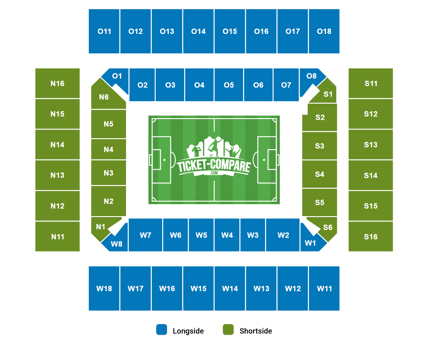 RheinEnergieStadion Sittplatsplan