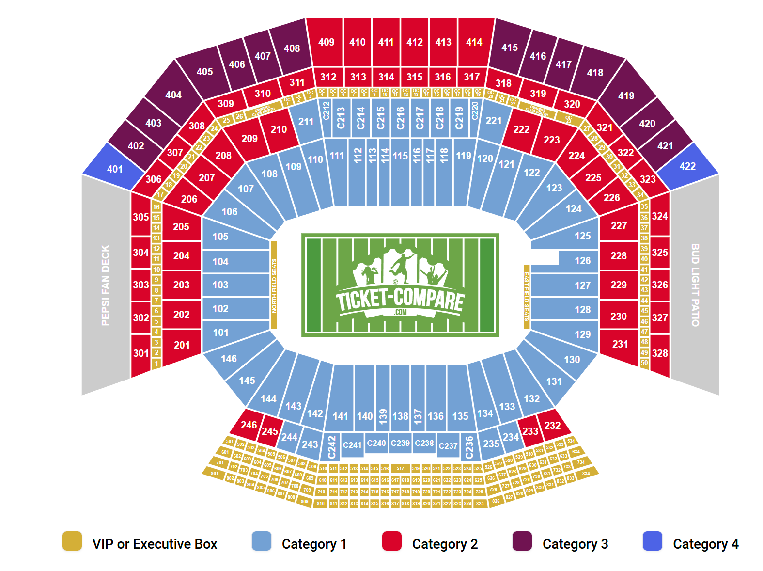 Levi's Stadium Seating Chart